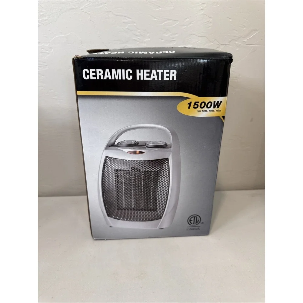 1500W Portable Ceramic Space Heater - Compact Electric Fan with‎ Thermostat